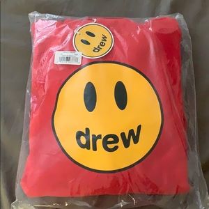 New Unisex Drew House Mascot Hoodie in Red - Large